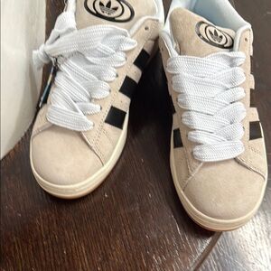 Adidas  Beige and Black Sneakers